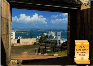 VINTAGE CONTINENTAL SIZE POSTCARD OLD SAN JUAN PUERTO RICO