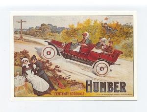 ad0937 - advert for Humber  motor car - art  postcard