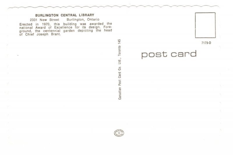 Central Library, New Street, Burlington, Ontario,