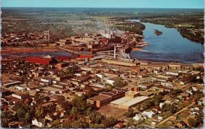 Fort Francis ON Ontario Minnesota Paper Company Mill Aerial Vintage Postcard D70