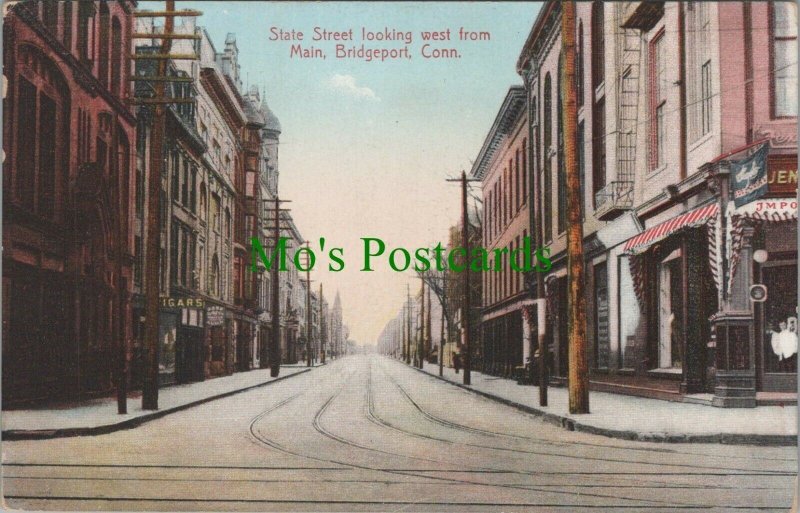 America Postcard - State Street, Bridgeport, Connecticut   RS25432