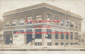 NE, Columbus, Nebraska, RPPC, German National Bank, Exterior Scene,Olson No 85