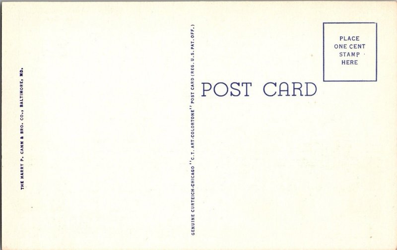 Vintage Postcard Dutch Monument Lewes Delaware KF6