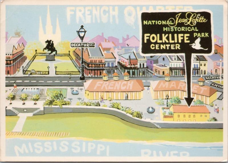 Jean Lafitte Historic Park Folklife Center New Orleans LA Vintage Postcard D51
