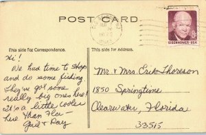 1972 Fredericksburg, VA Good Fishing Postcard