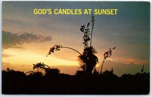 Postcard - God's Candles At Sunset - New Mexico