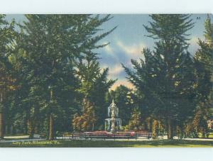 Unused Linen PARK SCENE Allentown Pennsylvania PA hk6512