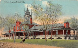 J3/ Moberly Missouri Postcard c1910 Wabash Hospital Building  56