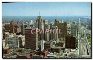 Modern Postcard Bird & # 39s S-Eye View Looking East Detroit Mich