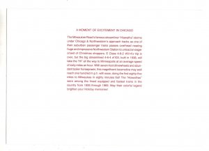 Hiawatha Streamliner Railway Train, Chicago, Illinois