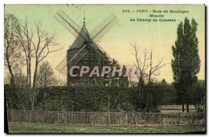 Old Postcard Paris Bois de Boulogne Mill Field Races TOILEE map