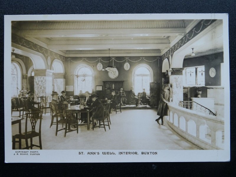 Derbyshire BUXTON St. Ann's Well Interior & Band - Old RP Postcard by J.R. Board