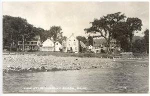 Lincolvillville Beach ME Store Fronts RPPC Real Photo Postcard