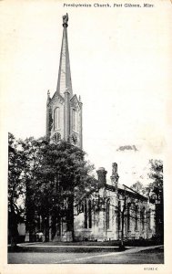 Port Gibson Mississippi Presbyterian Church, B/W Chrome Vintage Postcard U14068