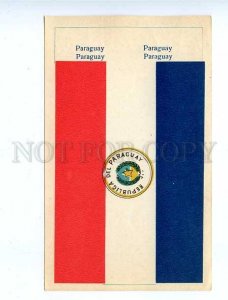 179752 PARAGUAY flag old paper flag card 1957 year