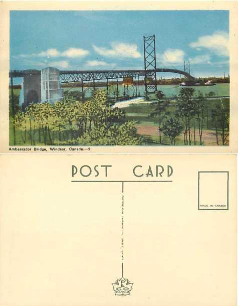 Ambassador Bridge, Windsor, Ontario, Canada, PECO White Border