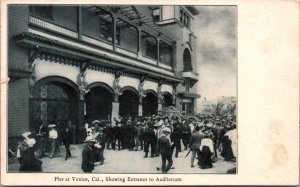 Postcard Pier at Venice, California showing the Entrance to Auditorium