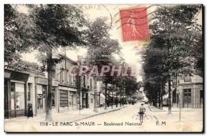 Parc de Saint Maur Old Postcard Boulevard National