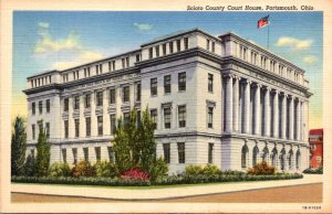 Ohio Portsmouth Scioto County Court House Curteich