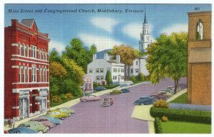 Middlebury, Vermont, Main Street and Congregational Church