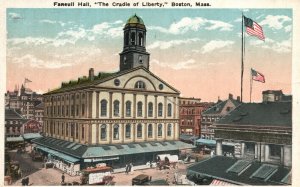 Vintage Postcard 1918 Faneull Hall The Cradle Of Liberty Boston Massachusetts MA