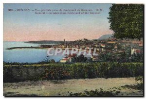 Old Postcard Menton General view taken from Boulevard de Garavan