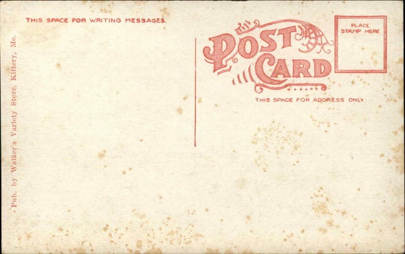 KITTERY ME Navy Yard Railroad Train Station Depot c1910 Postcard