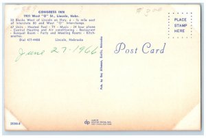 1966 Congress Inn Multi-View Hotel Lincoln Nebraska NE Vintage Unposted Postcard