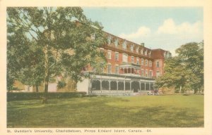 Charlottetown PEI Canada St Dunstan's University 1954 WB Postcard  Unused