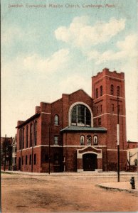 Vtg Cambridge Massachusetts MA Swedish Evangelical Mission Church 1910s Postcard