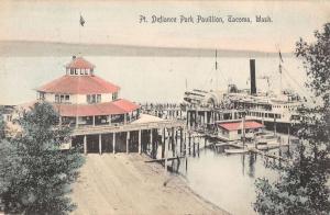 Tacoma Washington Pt Deiance Park Pavilion Antique Postcard K26636