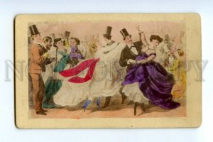 487177 ladies dance with gentlemen in top hats Vintage tinted CABINET CDV 