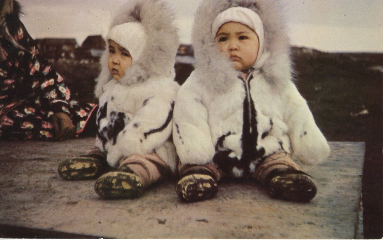 Eskimo Twins ~ Alaska AK ~ Child Children Inuit Indigenous Parkas ...