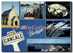 Modern Postcard Cancale in Brittany