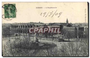 Postcard Old Nimes Esplanade