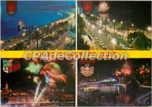 Postcard Modern Sun of the Riviera Promenade des Anglais night