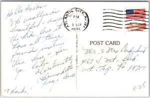 VINTAGE POSTCARD HARRAH'S HOTEL & CASINO ATLANTIC CITY NEW JERSEY MAILED FROM AC 