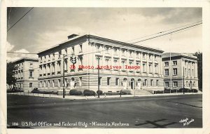 MT, Missoula, Montana, RPPC, Post Office, Federal Building, Hough Photo No 106