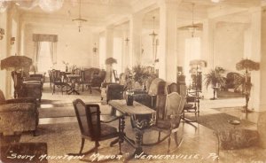 Wernersville Pennsylvania South Mountain Manor Lounge Real Photo PC AA75727