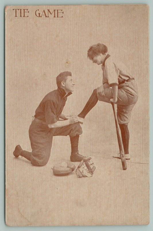 The Game~Lovely Lady Baseball Player Lets Ump Tie Her Shoe~Mask~Bat~Ball~Mitt 