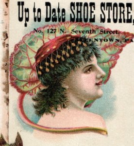 1880s Warmkessel's Shoe Store Lovely Turkish Lady & Birds F145