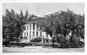 Nevada Elko County Court House 1967 automobiles RPPC Photo Postcard 22-7477