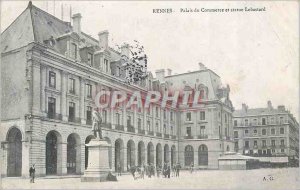 Old Postcard Rennes palace Trade and statue Lebastard