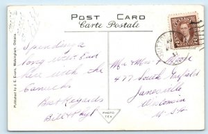 Moonlight Scene Jackson's Point ONTARIO Canada 1957 Postcard