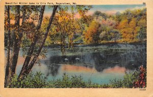 Mirror Lake in City Park Hagerstown, Maryland MD