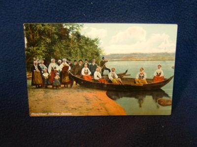 Dalarne Sweden Churchboat 1908 postcard