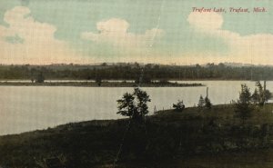 Vintage Postcard 1912 View of Trufant Lake Michigan MI