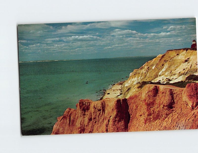 Postcard Aquinnah cliffs on Marthas Vineyard Island Aquinnah Massachusetts USA