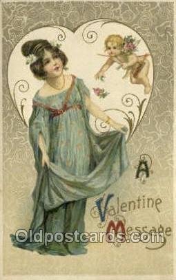 Artist Samuel Schmucker Valentines Day 1912 close to perfect corners, postal ...