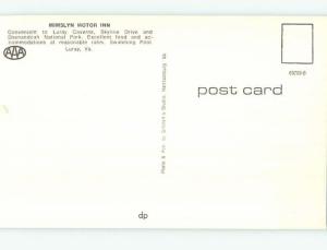 Unused Pre-1980 MIMSLYN MOTOR INN MOTEL Luray Virginia VA L1043